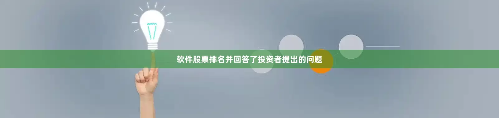软件股票排名并回答了投资者提出的问题