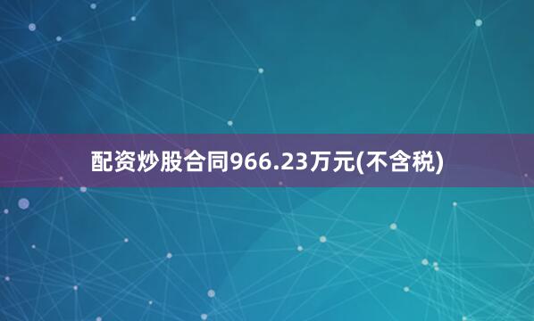 配资炒股合同966.23万元(不含税)