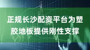 正规长沙配资平台为塑胶地板提供刚性支撑